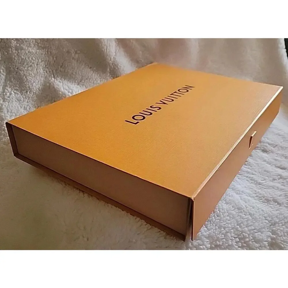 Louis Vuitton Empty Gift Box in Orange Carboard Logo Classic L 16 x W 11 x D 2